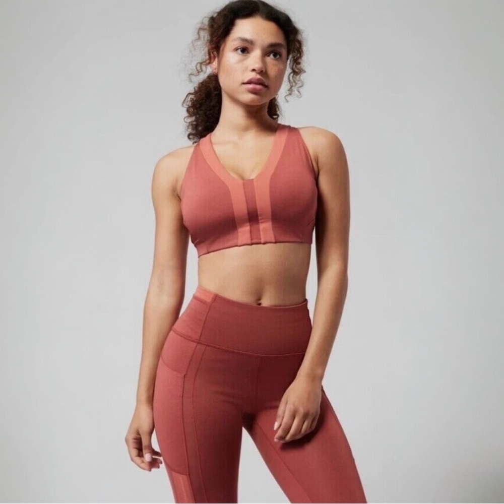 Allyson Felix + Athleta Rust-Pink High Support Sports Bra NWT